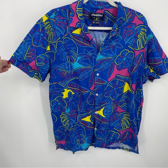 Chubbies Shirt Chubbies The Sunday Stroll Rayon Sunday Shirt Hawaiian Floral M - Picture 1 of 6